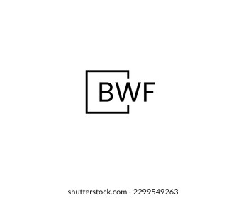 Letra BWF Ilustración del vector de diseño del logotipo inicial