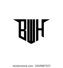 BWH letter logo design with white background in illustrator, vector logo modern alphabet font overlap style, calligraphy designs for logo, Poster, Invitation, etc.