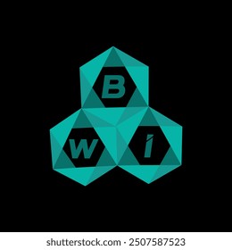 BHI kreatives minimalistisches Buchstaben-Logo. BWI einzigartige Vektor Initialen Alphabet Buchstaben Logo Design
