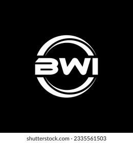 BWI letter logo design in illustration. Vector logo, calligraphy designs for logo, Poster, Invitation, etc.