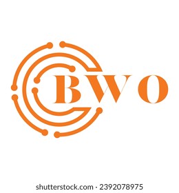 BWO letter design. BWO letter technology logo design on white background. BWO Monogram logo design for entrepreneur and business
