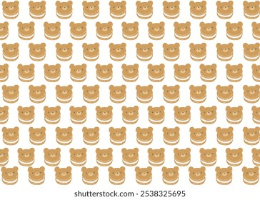 Bworn Color Bear and White Backgrround Oriental Seamless Pattern Traditional Desing for Background, Carpet, Wallpaper, Clothing, Wrapping, Batik, Fabric, Vector, Illustration, Embroidery Style