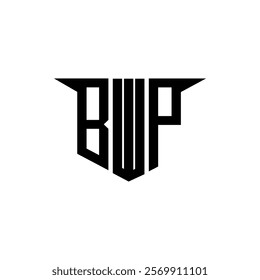 BWP letter logo design with white background in illustrator, vector logo modern alphabet font overlap style, calligraphy designs for logo, Poster, Invitation, etc.