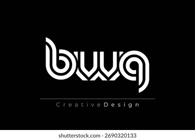 BWQ Creative Unique Modern Letter Logo Design. Elegant Monogram Logo Design with Decorative Elements and Typography