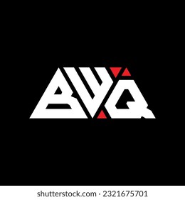 Diseño del logotipo de la letra del triángulo BWQ con forma de triángulo. Monograma de diseño del logotipo del triángulo BWQ. Plantilla de logotipo vectorial de triángulo BWQ con color rojo. Logotipo triangular BWQ Diseño sencillo, elegante y lujoso