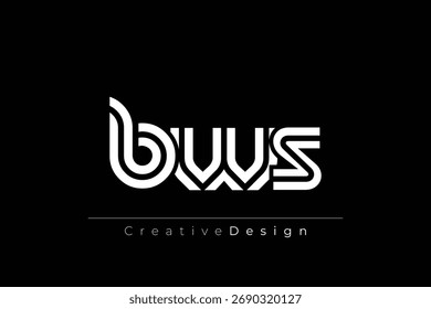 BWS Creative Unique Modern Letter Logo Design. Elegant Monogram Logo Design with Decorative Elements and Typography