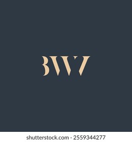 BWV abstract letter logo design. This logo is designed by three abstract letters.