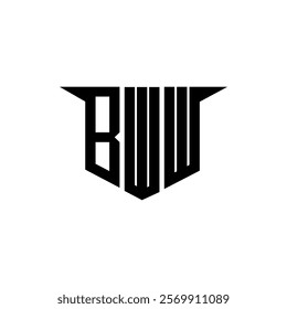 BWW letter logo design with white background in illustrator, vector logo modern alphabet font overlap style, calligraphy designs for logo, Poster, Invitation, etc.