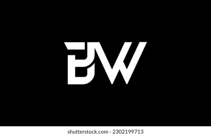 BW,WB, Abstract Letters Logo Monogram