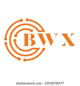 Diseño de letras BWX. Diseño del logotipo de la tecnología de letras BWX sobre fondo blanco. Diseño del logotipo BWX Monogram para empresarios y empresas
