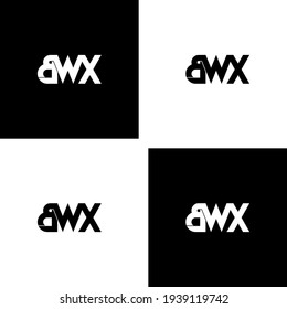 diseño original del logotipo del monograma de la letra bwx