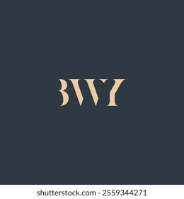 BWY abstract letter logo design. This logo is designed by three abstract letters.