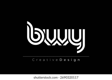 BWY Criativo Único Moderno Carta Logo Design. Elegante Monograma Logo Design com elementos decorativos e tipografia