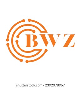 BWZ letter design. BWZ letter technology logo design on white background. BWZ Monogram logo design for entrepreneur and business
