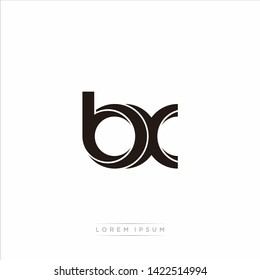 bx b x Initial Letter Split Lowercase Modern Monogram linked outline rounded logo