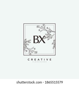 BX Beauty vectorial arte inicial del logo, logo de escritura a mano de firma inicial, boda, moda, joyas, boutique, floral y botánica con plantilla creativa para cualquier empresa o negocio.