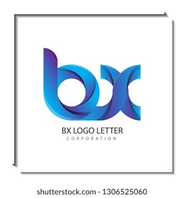 bx circle lowercase design of alphabet letter combination with infinity suitable as a logo for a company or business - Vector