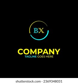 BX creative modern letters logo design template