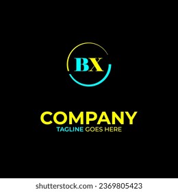 BX creative modern letters logo design template