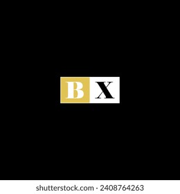 BX creative modern letters logo design template