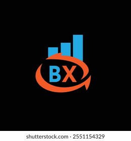 Designvorlage für BX-Finanzlogo, BX-Finanzlogo, BX-Technologie, Vektor