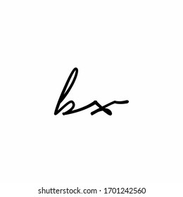 bx handwriting alphabet symbol letter