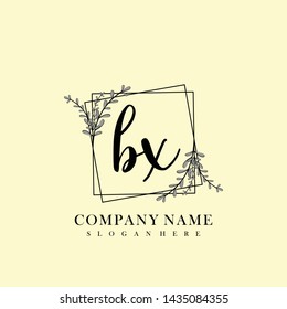BX Initial beauty floral logo template