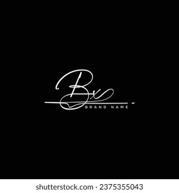 BX Initial  beauty letter handwriting vector logo.