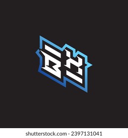 BX initial gaming team, youtube, twitch and clipart stock illustration logo