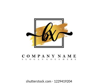 BX Initial handwriting logo concept