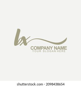 Vektor für das Design von BX-Logos für Ersthandschriften