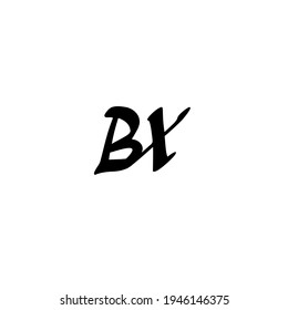 BX initial handwriting logo for identity