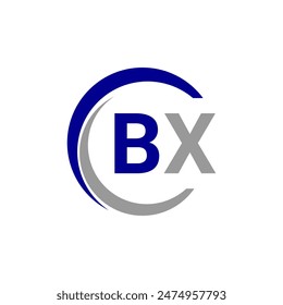  BX Plantilla de Vector de diseño de logotipo de carta inicial, símbolo de alfabeto gráfico para negocios Corporativas.