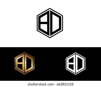 BX initial letters linked with hexagon shape logo



