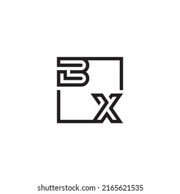Cartas iniciales del logotipo BX con un diseño profesional de alta calidad que se imprimirán bien en cualquier medio de impresión