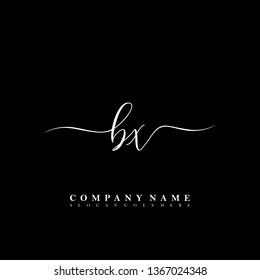 BX Initial luxury handwriting logo vector