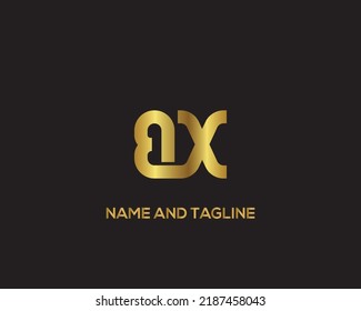 Diseño creativo del logotipo de la carta BX con gráfico vectorial