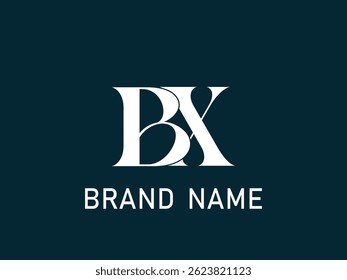BX letter logo design .Initial letter BX monogram logo. BX logo design vector.