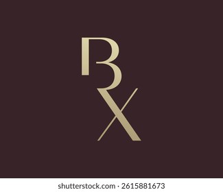 BX letter logo icon design. Classic style luxury initials monogram.