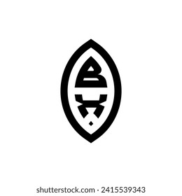 BX line geometric monogram with high quality professional design that will print well