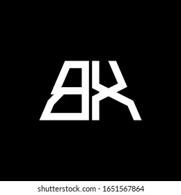 BX logo abstract monogram isolated on black background