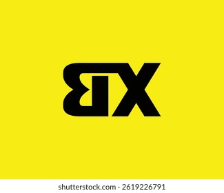 BX logo design vector template. BX