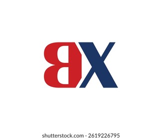 BX logo design vector template. BX