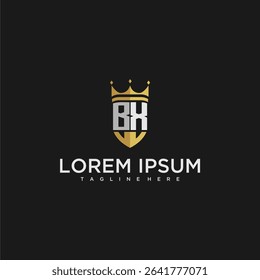 BX luxury letter monogram for crown and shield logo design