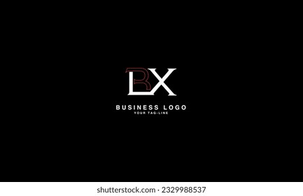 Monograma de BX, XB, letras abstractas