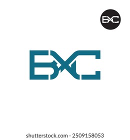 Design do Monograma da Letra do Logotipo BXC