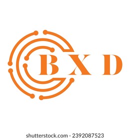 Diseño de letras BXD. Diseño del logotipo de la tecnología de letras BXD sobre fondo blanco. Diseño del logotipo de Monograma BXD para emprendedores y empresas