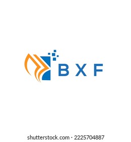 BXF credit repair accounting logo design on white background. BXF creative initials Growth graph letter logo concept. BXF business finance logo design.
