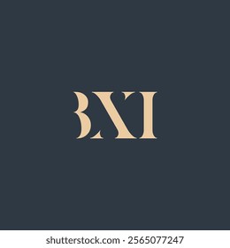 BXI abstract letter logo design. This logo is designed by three abstract letters.