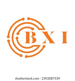 BXI letter design. BXI letter technology logo design on white background. BXI Monogram logo design for entrepreneur and business